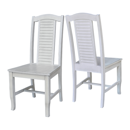 International Concepts Seaside Chairs, Set of 2, Antique Chalk C28-45P